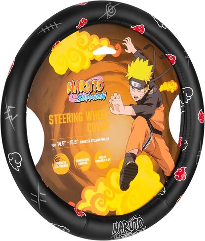Naruto Shippuden Car Steering Wheel Cover, 15 Inch Anime Steering Wheel Cover, Cushioned Soft Comfortable Cover Anime Car Accessories for Men Women, Akatsuki in Saudi Arabia