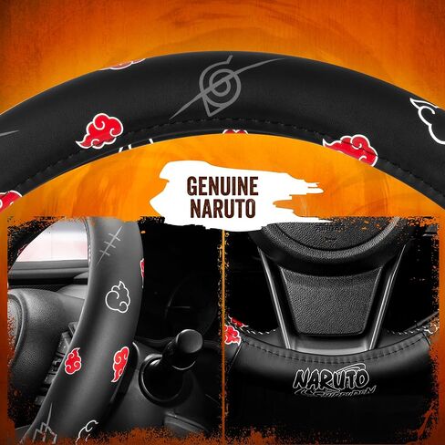 Naruto Shippuden Car Steering Wheel Cover, 15 Inch Anime Steering Wheel Cover, Cushioned Soft Comfortable Cover Anime Car Accessories for Men Women, Akatsuki in Saudi Arabia
