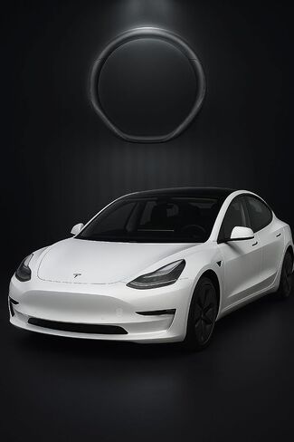 Premium Vegan Leather Steering Wheel Cover for Tesla Model 3/Y (2016–2026) – Fits Juniper & Highland – Non-Slip, Breathable, Black – Tesla Interior Upgrade in Saudi Arabia