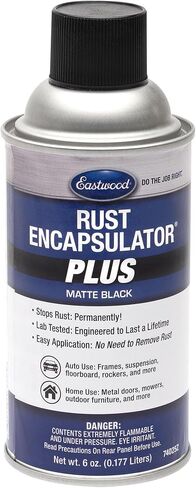 Eastwood Matte Black Rust Encapsulator plus | النهاية المتينة طويلة المتينة 1 معطف السيارات الحد الأقصى للحماية من الصدأ | مقاومة الحرارة تصل إلى 350 درجة فهرنهايت | 6 أوقية. الهباء الجوي | 1 حزمة in Kuwait