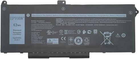 بطارية كمبيوتر محمول 6WVHD 35.6Wh 4457mAh 4-Cell 7.6V متوافقة مع DELL Latitude 7230 Rugged Extreme Tablet / T06H T06H001 Series FNW8F 0VDDJY VDDJY 0JM6CX JM6CX 451-BDDY in Saudi Arabia