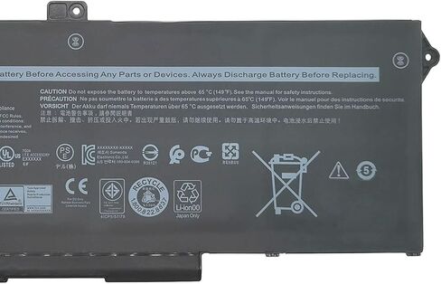 بطارية كمبيوتر محمول 6WVHD 35.6Wh 4457mAh 4-Cell 7.6V متوافقة مع DELL Latitude 7230 Rugged Extreme Tablet / T06H T06H001 Series FNW8F 0VDDJY VDDJY 0JM6CX JM6CX 451-BDDY in Saudi Arabia