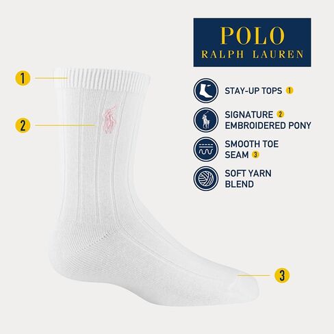 Polo Ralph Lauren Girl's Rib Solid Crew in Saudi Arabia
