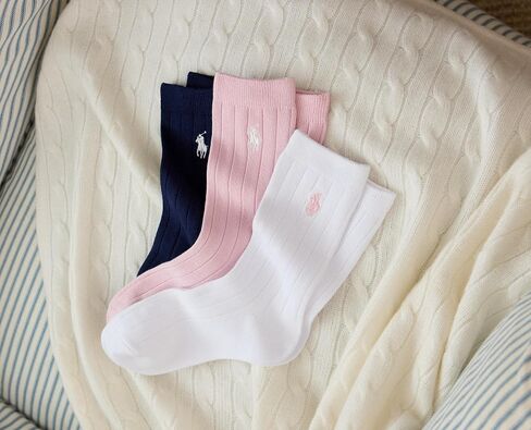 Polo Ralph Lauren Girl's Rib Solid Crew in Saudi Arabia