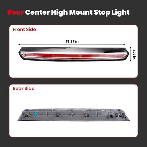 ضوء الفرامل الثالث يناسب 2015-2020 GMC Yukon/Yukon XL & Cadillac Escalade/Escalade ESV Center High Mount Light ، ضوء الفرامل الثالث يحل محل#923-117 in Kuwait
