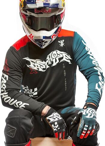 Fasthouse Grindhouse Bereman Jersey ، Black/Infrared in Saudi Arabia