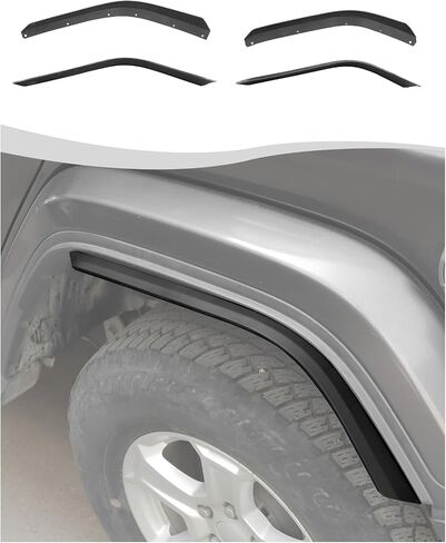 Hoolcar Front & الخلفي Fender Flares متوافق مع 2018-2025 Jeep Wrangler JL & JLU Unlimited ، مجموعة بطانة على الطرق الوعرة 4 أجهزة. in Saudi Arabia