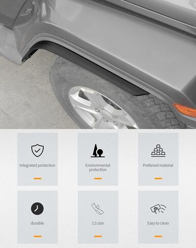 Hoolcar Front & الخلفي Fender Flares متوافق مع 2018-2025 Jeep Wrangler JL & JLU Unlimited ، مجموعة بطانة على الطرق الوعرة 4 أجهزة. in Saudi Arabia