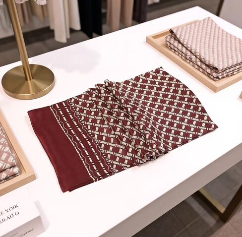 Men's 100 Silk Long Scarf Double Layer Neckerchief in Saudi Arabia