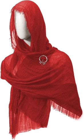 Post Apocalyptic Hooded Shawl Scarf Medieval Renaissance Cowl Cloak Cape Viking Wizard Costume Accessories for Men Women in Saudi Arabia