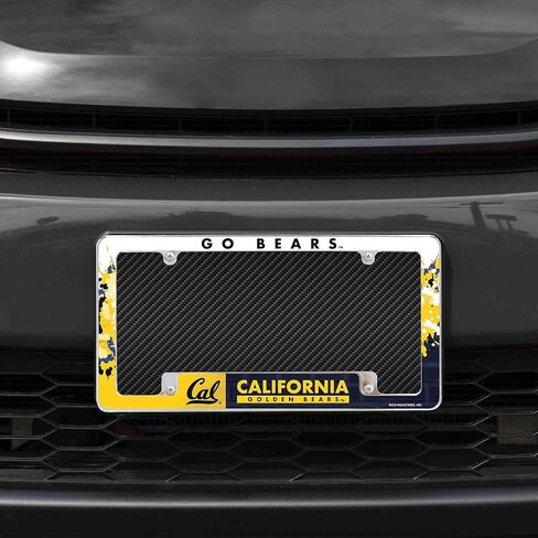 Rico Industries NCAA Cal Berkeley Golden Bears Primary 12" x 6" Chrome All Over Automotive License Plate Frame for Car/Truck/SUV in Kuwait