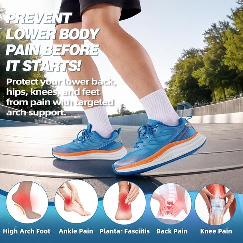 Men's Orthopedic Road Running Shoes: Comfortable Casual Arch Supports Plantar Fasciitis Orthotic Sports Athletic Sneakers, Flat Feet High Arch Tennis Work Walking Shoes for Foot Heel and Pain Relief in Saudi Arabia