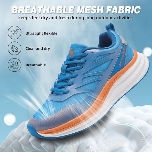 Men's Orthopedic Road Running Shoes: Comfortable Casual Arch Supports Plantar Fasciitis Orthotic Sports Athletic Sneakers, Flat Feet High Arch Tennis Work Walking Shoes for Foot Heel and Pain Relief in Saudi Arabia