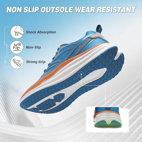 Men's Orthopedic Road Running Shoes: Comfortable Casual Arch Supports Plantar Fasciitis Orthotic Sports Athletic Sneakers, Flat Feet High Arch Tennis Work Walking Shoes for Foot Heel and Pain Relief in Saudi Arabia