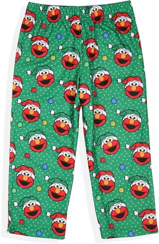 Sesame Street Kid's Elmo Christmas Wreath 2 قطعة طويلة الأكمام راجلان Pajama in Saudi Arabia