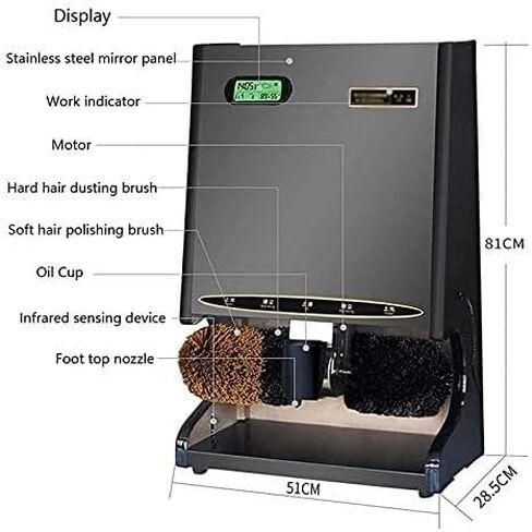 Automatic Electric Shoe Polisher with Induction Sensor, Household Shoe Brushing Machine for Polishing, Oiling & Dust Removal, Ideal for Home & Hotel Use (Gold)(Gold) in Saudi Arabia
