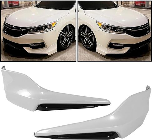 Front & Rear Bumper Splitter Lip 4PCS for Honda Accord 4 Door Sedan 2016-2017 HFP Style Front & Rear Side Corner Spats Apron (Black+White) in Saudi Arabia