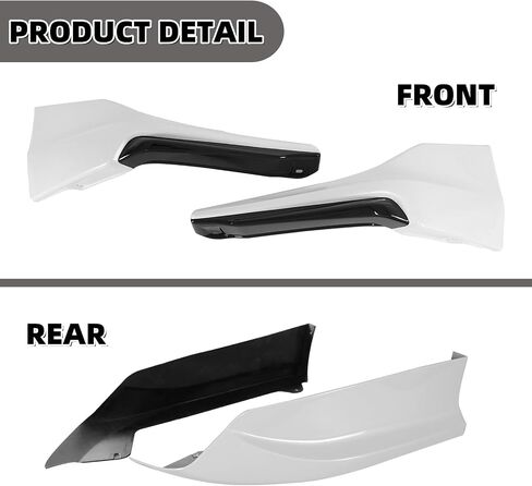 Front & Rear Bumper Splitter Lip 4PCS for Honda Accord 4 Door Sedan 2016-2017 HFP Style Front & Rear Side Corner Spats Apron (Black+White) in Saudi Arabia