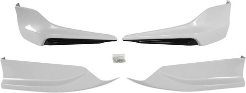 Front & Rear Bumper Splitter Lip 4PCS for Honda Accord 4 Door Sedan 2016-2017 HFP Style Front & Rear Side Corner Spats Apron (Black+White) in Saudi Arabia