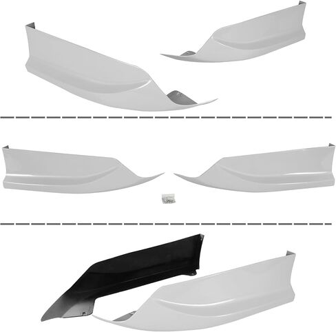 Front & Rear Bumper Splitter Lip 4PCS for Honda Accord 4 Door Sedan 2016-2017 HFP Style Front & Rear Side Corner Spats Apron (Black+White) in Saudi Arabia