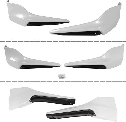 Front & Rear Bumper Splitter Lip 4PCS for Honda Accord 4 Door Sedan 2016-2017 HFP Style Front & Rear Side Corner Spats Apron (Black+White) in Saudi Arabia
