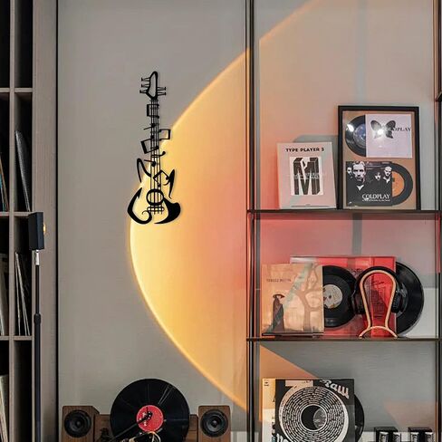 Beautiful Guitar Wall Art Sculpture - Metal Musical Note Wall Decor for Home, Office or Outdoors - Perfect Decoration and Embellishment Gift-note in Saudi Arabia