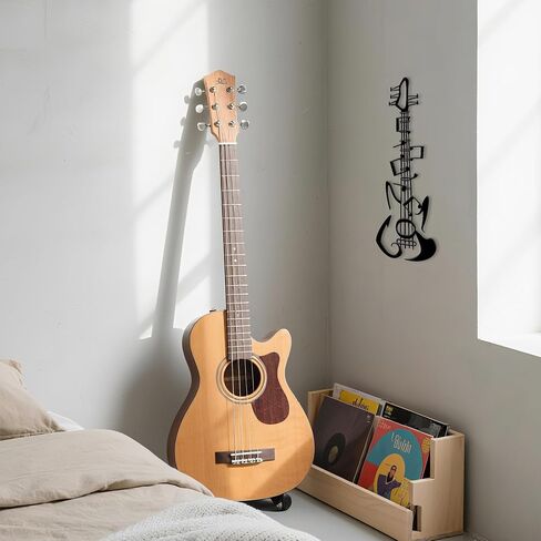 Beautiful Guitar Wall Art Sculpture - Metal Musical Note Wall Decor for Home, Office or Outdoors - Perfect Decoration and Embellishment Gift-note in Saudi Arabia