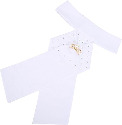 Horse Riding Stock Tie, Equipment Necktie Collar, Horse Riding Stock Tie Equestrian Pre Tied Cotton Necktie for Adult (White) in Saudi Arabia