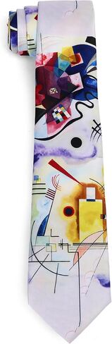Kandinsky Art Tie - Abstract Painting Necktie للرجال | هدية فنية حديثة ملونة للمعلمين والفنانين والمصممين in Saudi Arabia
