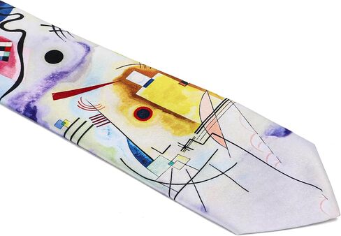 Kandinsky Art Tie - Abstract Painting Necktie للرجال | هدية فنية حديثة ملونة للمعلمين والفنانين والمصممين in Saudi Arabia