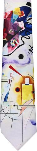 Kandinsky Art Tie - Abstract Painting Necktie للرجال | هدية فنية حديثة ملونة للمعلمين والفنانين والمصممين in Saudi Arabia