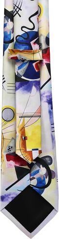 Kandinsky Art Tie - Abstract Painting Necktie للرجال | هدية فنية حديثة ملونة للمعلمين والفنانين والمصممين in Saudi Arabia