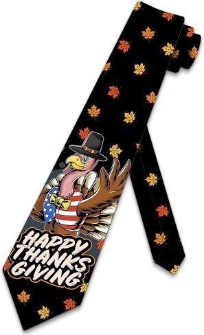 Three Rooker Thanksgiving Ties Mens USA Necktie Holiday Turkey Tie in Saudi Arabia