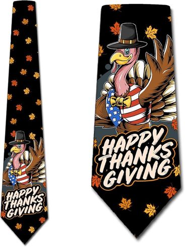 Three Rooker Thanksgiving Ties Mens USA Necktie Holiday Turkey Tie in Saudi Arabia