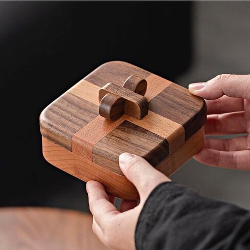 Wooden Jewelry Box-Keepsake Organizer for Rings, Necklaces,Keys,Treasures for Weddings,Engagements,Anniversaries for Women Men (B) in Saudi Arabia