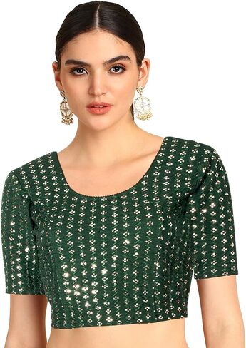 Chandrakala Readymade Blouses for Women Sarees,Stretchable(B202-P) in Saudi Arabia