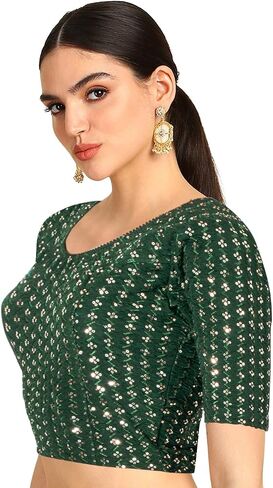 Chandrakala Readymade Blouses for Women Sarees,Stretchable(B202-P) in Saudi Arabia