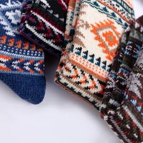 ICEIVY Socks For Women Wool Winter Warm Thick Thermal Casual Comfy Crew Vintage Fuzzy Socks Gifts for Women in Saudi Arabia