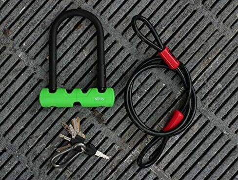 قفل على شكل حرف U من Abus Ultra 410 مع كابل 230 مم مع قفل على شكل حرف U مقاس 10 مم × 120 سم مقاس 9 بوصات in Saudi Arabia