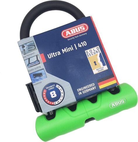 قفل على شكل حرف U من Abus Ultra 410 مع كابل 230 مم مع قفل على شكل حرف U مقاس 10 مم × 120 سم مقاس 9 بوصات in Saudi Arabia