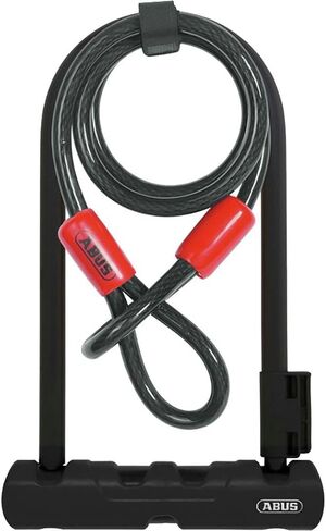 قفل على شكل حرف U من Abus Ultra 410 مع كابل 230 مم مع قفل على شكل حرف U مقاس 10 مم × 120 سم مقاس 9 بوصات in Saudi Arabia