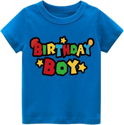 Super Soft Birthday Boy Short Sleeve T-Shirt Gifts for Boys Birthday Party in Kuwait