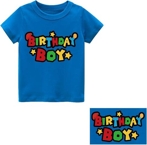 Super Soft Birthday Boy Short Sleeve T-Shirt Gifts for Boys Birthday Party in Kuwait