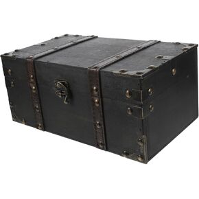 Luxshiny Vintage Treasure Chest Jewelry Jewelry Jewelry Box Box Retro Organizer للمجوهرات والذكريات ديكور جمالي أنيقة لاستخدام سطح المكتب in Kuwait