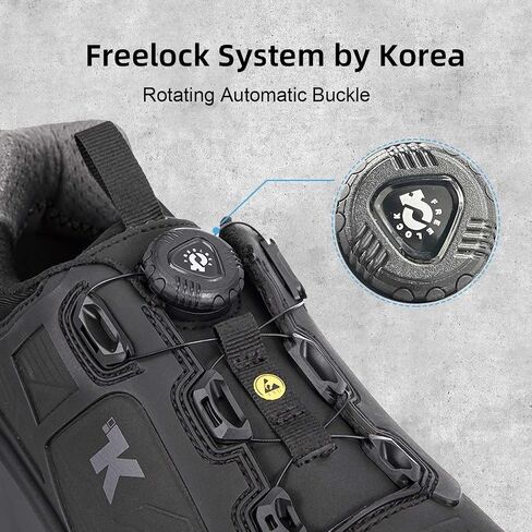 أحذية ESD للرجال - Freelock FERELOCK متين تتناسب بسرعة ، وأصابع سبيكة الألومنيوم خفيفة الوزن ، والدليل الثابت ، ومقاوم للماء ، ومقاومة للثقب ، والزيت والانزلاق السلامة الصناعية مقاومة in Saudi Arabia