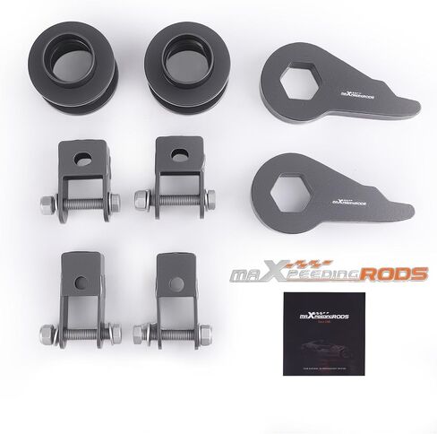 maXpeedingrods 1-3" Front & 2" Rear Leveling Lift Kit for 2000-2006 Chevy Avalanche Tahoe Suburban Yukon Escalade 6-Lug Truck, Front Rear Shock Extenders, Gray in Saudi Arabia