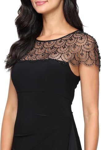 Alex Evenings Women's Long Column Dress with Sweetheart Neck (Petite and Regular) in Saudi Arabia