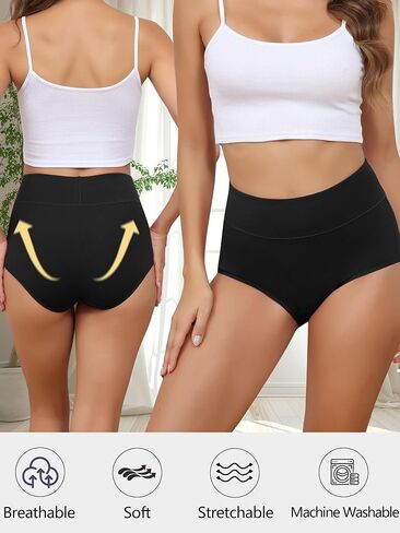 Plus Size High Waist Women's Cotton Underwear Soft Comfortable Panties Stretchy Women's Full Coverage Panties Pcs 0XL-4XL in Saudi Arabia
