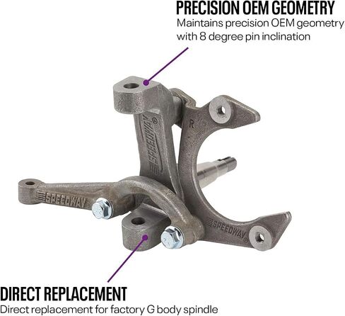 IMCA Approved 1979-Up GM Metric Midsize 3-Piece Spindle Kit, Forged Heat-Treated Steel, Direct OEM Replacement, Quick Replacement Design, Includes Left & Right Spindles in Saudi Arabia