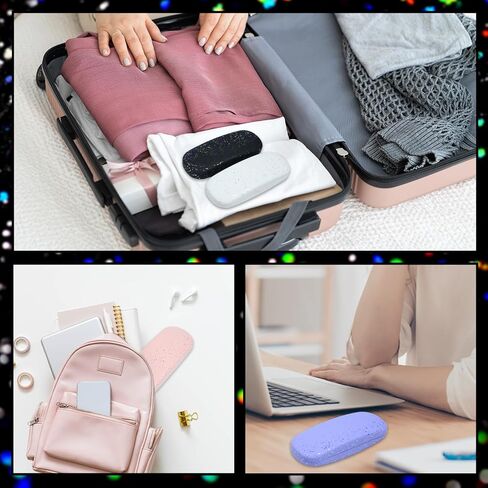 4 PCS Eyeglass Case قشرة صلبة ، وحالات النظارات الشمسية ، وحالة النظارات الصلبة للنساء ، وحالات الحماية اللامعة للنظارات الشمسية ، وحالة النظارات مع تنظيف قطعة قماش للنساء (أسود ، وردي ، أزرق ، أبيض) in Kuwait